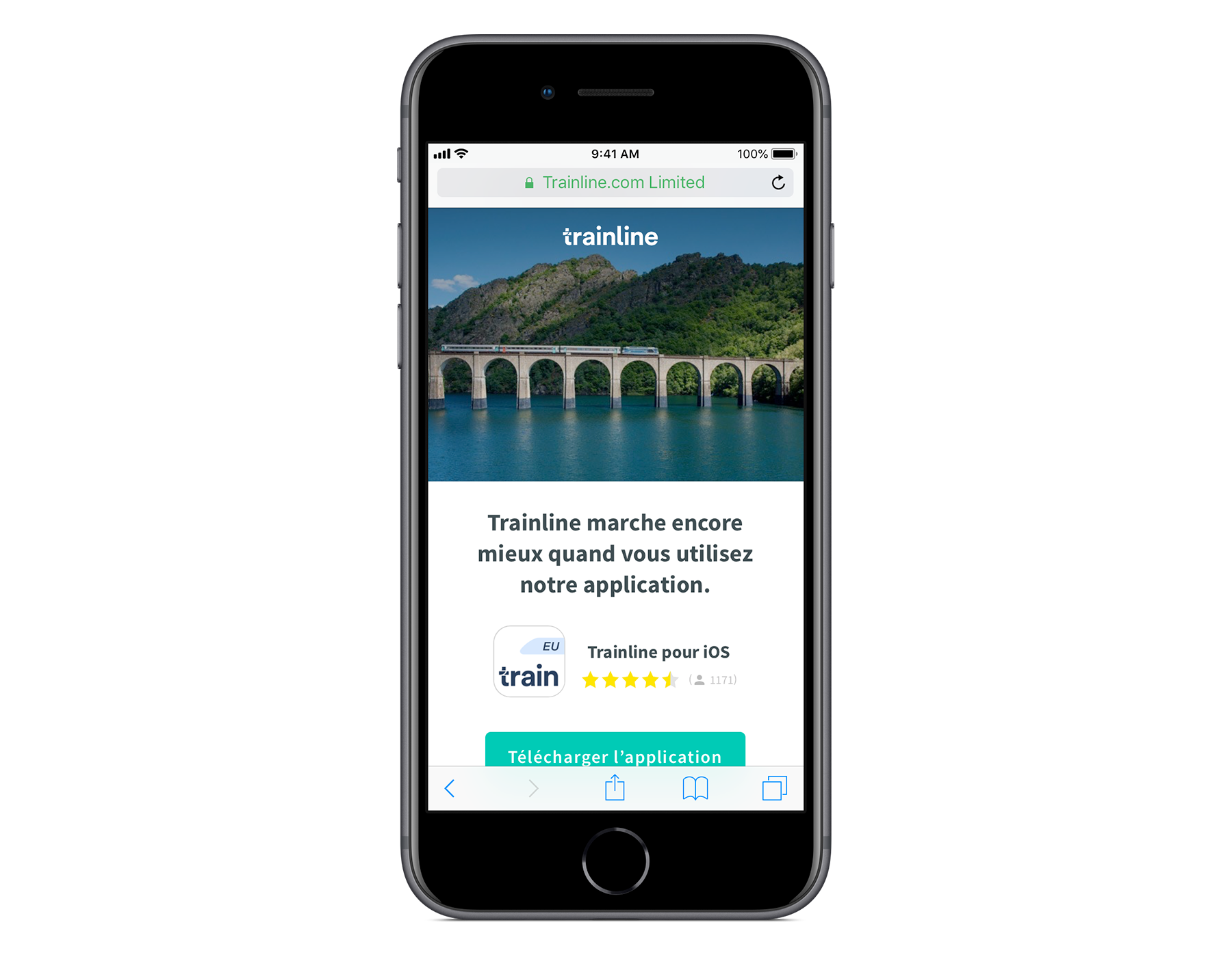 web app mobile, accueil