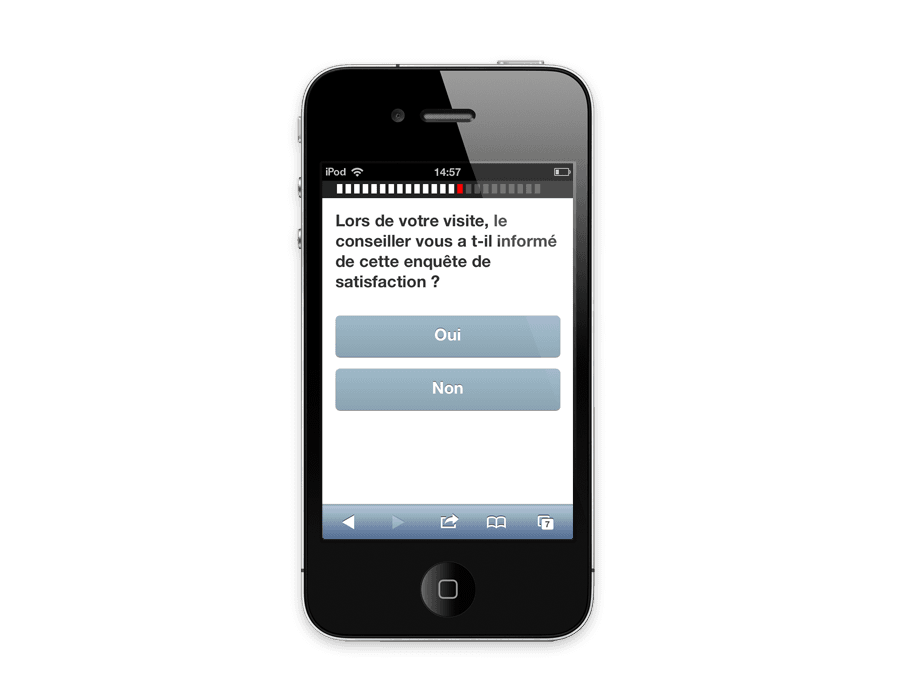 écran de l'application web mobile sfr